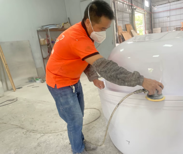 Production line of sensory deprivation tanks